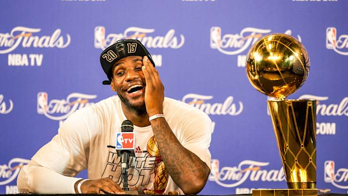 LeBron James after winning title with Miami Heat